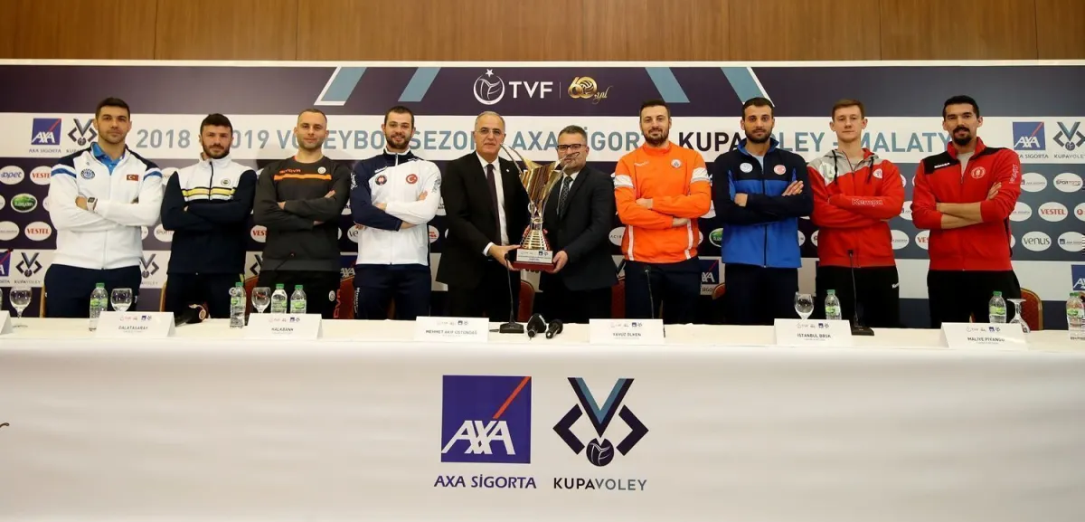 AXA Sigorta Kupa Voley erkekler kategorisi final etabı basın toplantısı,Malatya'da yapıldı