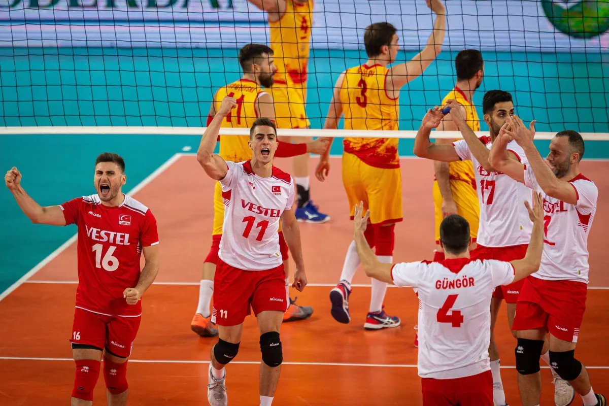 A Milli Erkek Voleybol Takımımız, 2019 CEV Avrupa Voleybol Şampiyonası’nda Kuzey Makedonya'tı 3-0 Yendi