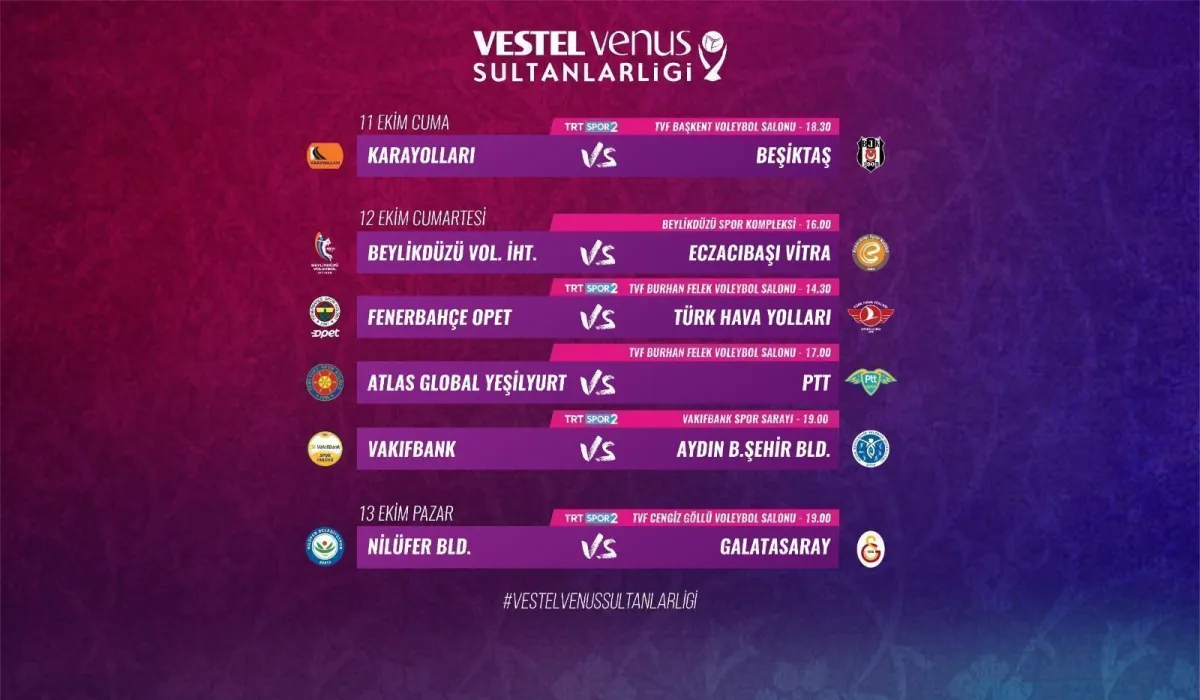 Vestel Venüs Sultanlar Ligi 2019-2020 Sezonu Başlıyor