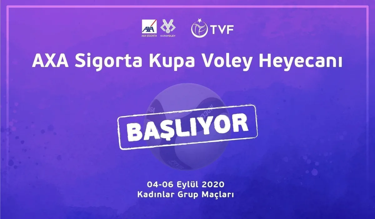 AXA Sigorta Kupa Voley kadınlar Maçları da Başlıyor