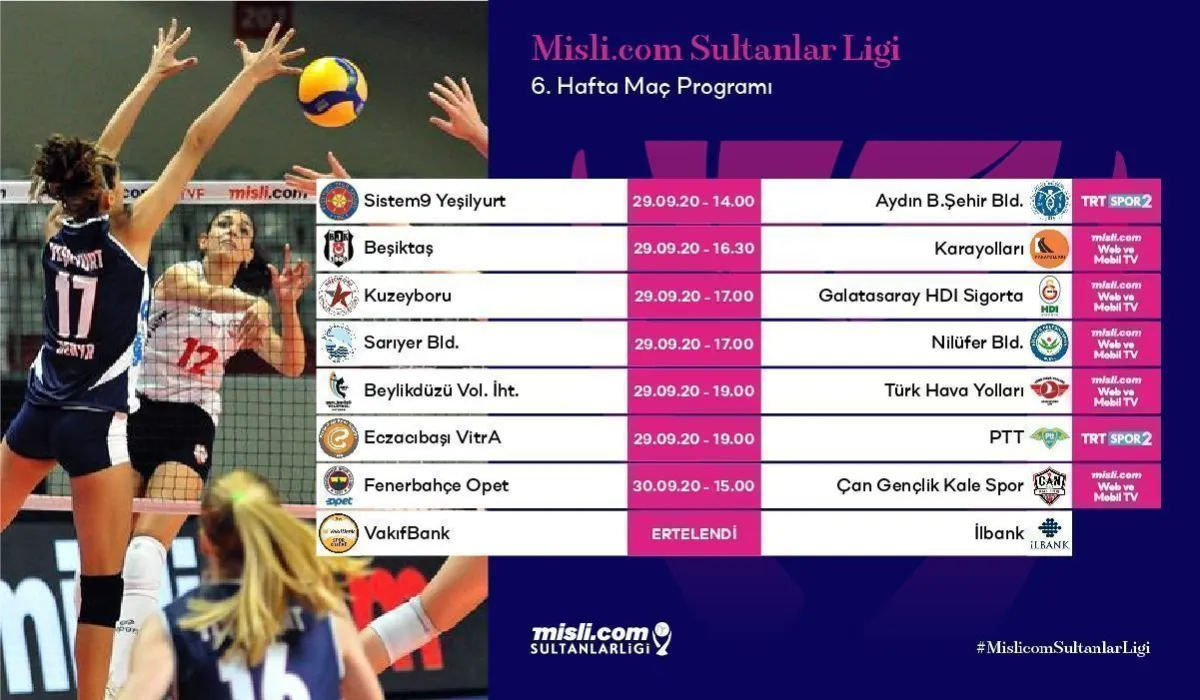 Misli.com Sultanlar Ligi’nde 6. hafta