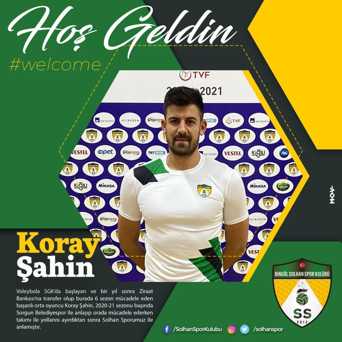 KORAY ŞAHİN SOLHAN SPOR’DA