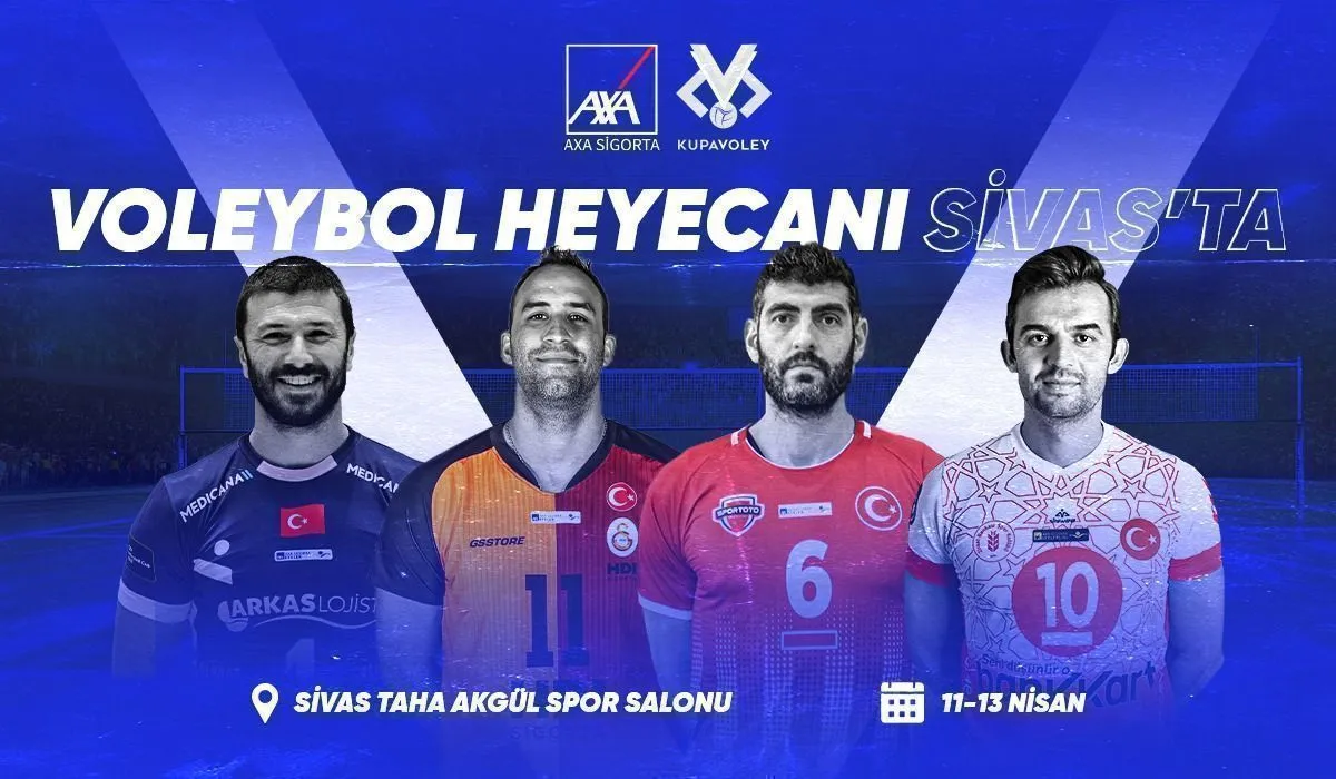Erkekler AXA Sigorta Kupa Voley Heyecanı Sivas'ta