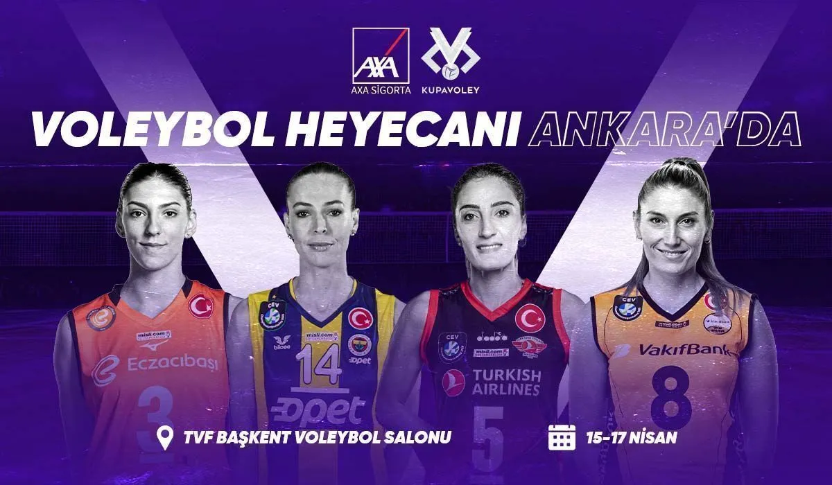Kadınlar AXA Sigorta Kupa Voley Final Etabı’nda şampiyonluk için kozlarını paylaşacak.