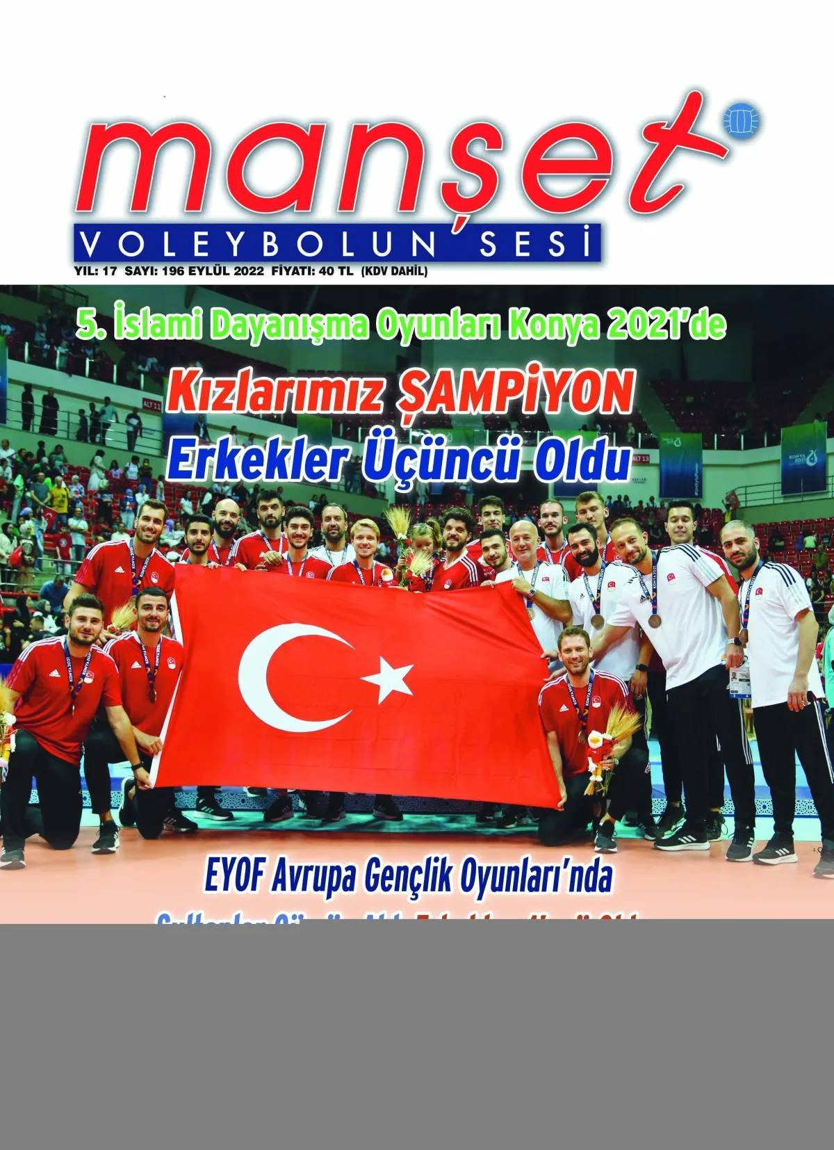 MANŞET VOLEYBOLUN SESİ'NİN 196 EYLÜL SAYISI DA ÇIKTIIIII