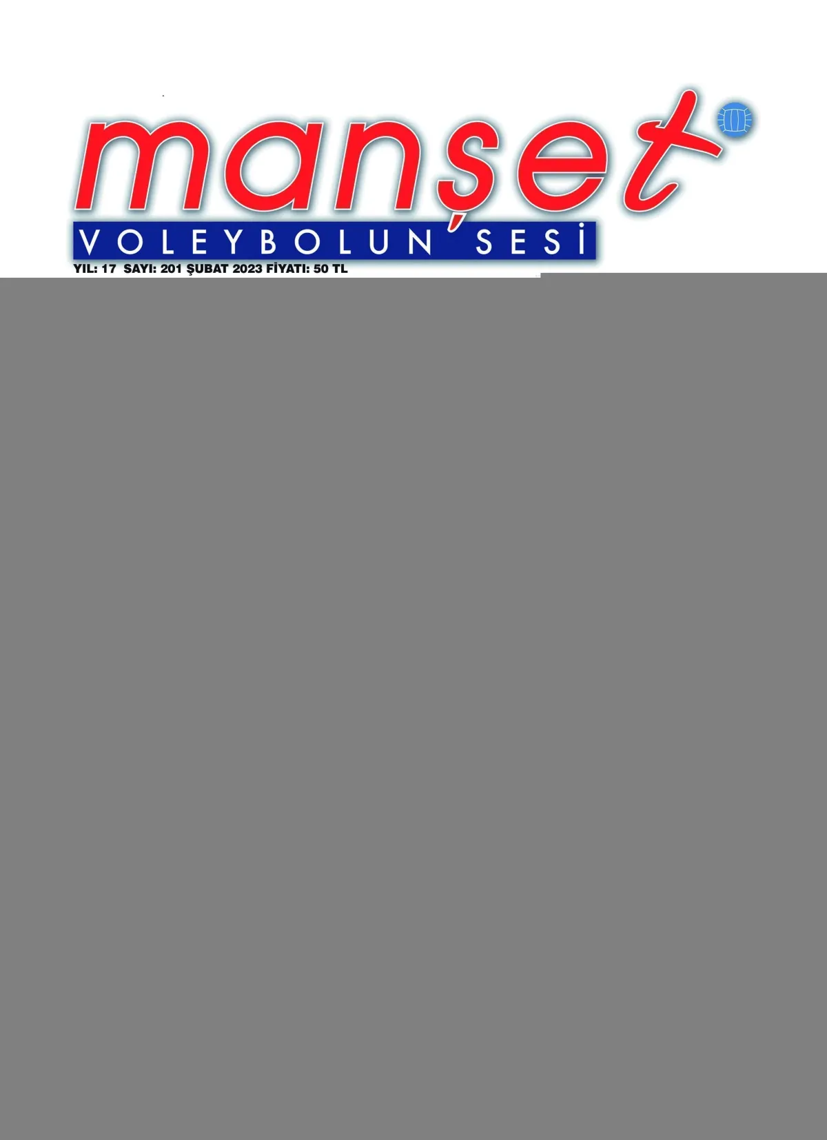 MANŞET VOLEYBOLUN SESİ “201” DEDİ