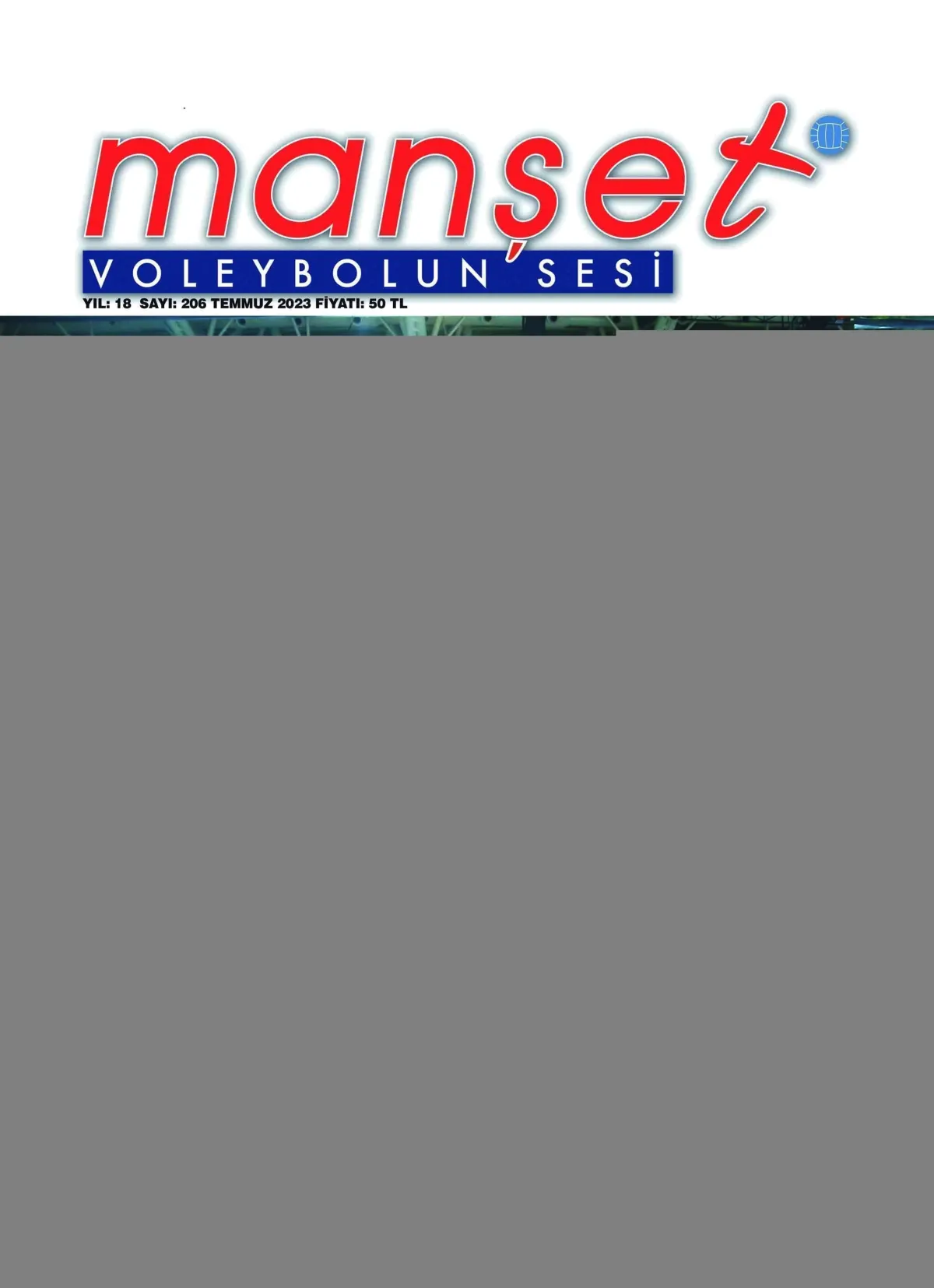 Manşet Voleybolun Sesi 206. Kez Huzurda