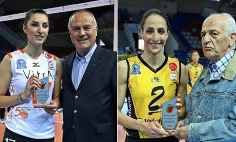 Dünya ve Avrupa Şampiyonları'na Voleybol Vakfı'ndan Plaket