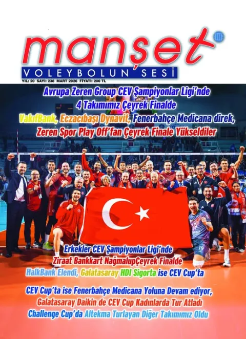 Manşet Voleybolun Sesi dergisi 239. Sayısı ile Yine raflarda