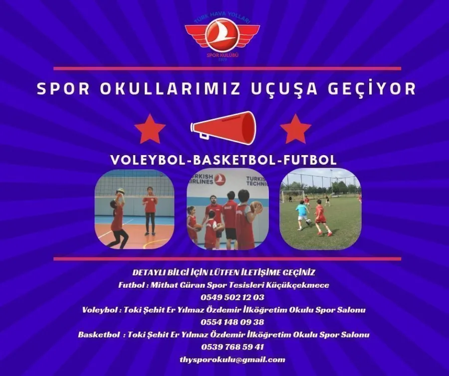 Türk Hava Yolları Spor KulübüSpor Okulları Uçuşa Hazır