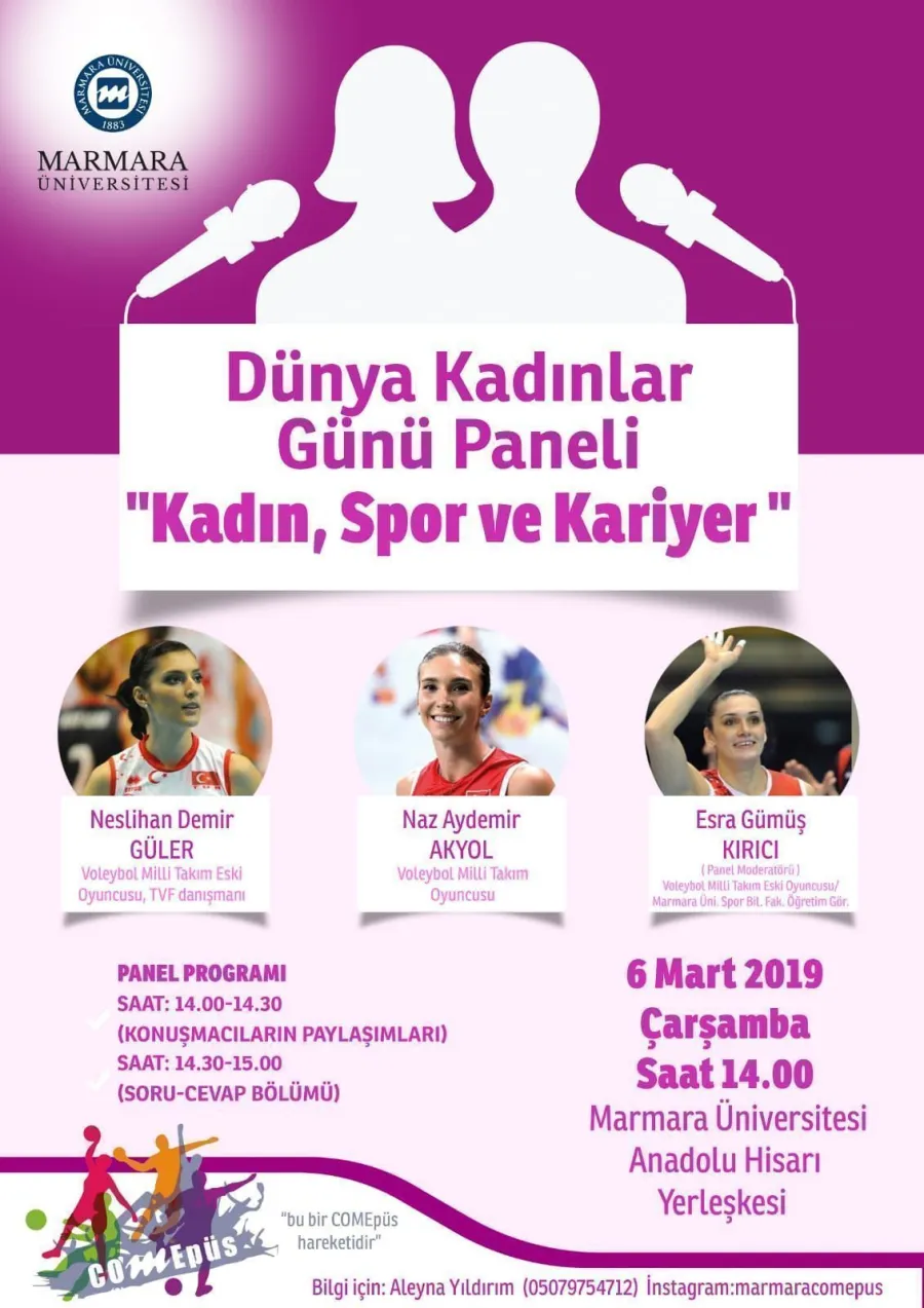 Marmara Üniversitesi'nde Milli Voleybolculardan "Kadın, Spor ve Kariyer" Konulu Panel