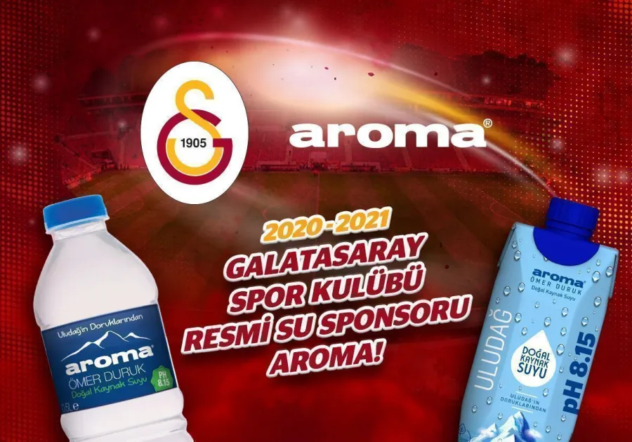 Galatasaray’ın Resmi Su Sponsoru Yeni Sezonda da Aroma Oldu